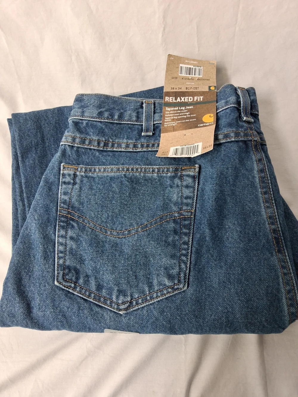 Carhartt Men's Relaxed Fit Tapered Leg Jeans - Denim Blue